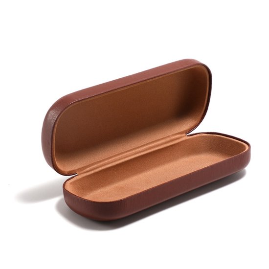 2 Stücke Brillenetui Hardcase, Kratzfeste Brillenbox PU Leder