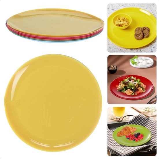 MATANA 40 Premium Vierkante Witte Plastic Borden met Gouden Patroon -2 Maten, 26cm & 18cm - Elegant & Herbruikbaar - Bruiloften, Verjaardagen, Kerstmis, Feesten