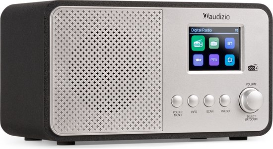 DAB radio - Audizio Avio DAB radio met Bluetooth - DAB+ - FM - USB - 20 voorkeurszender - Zilver