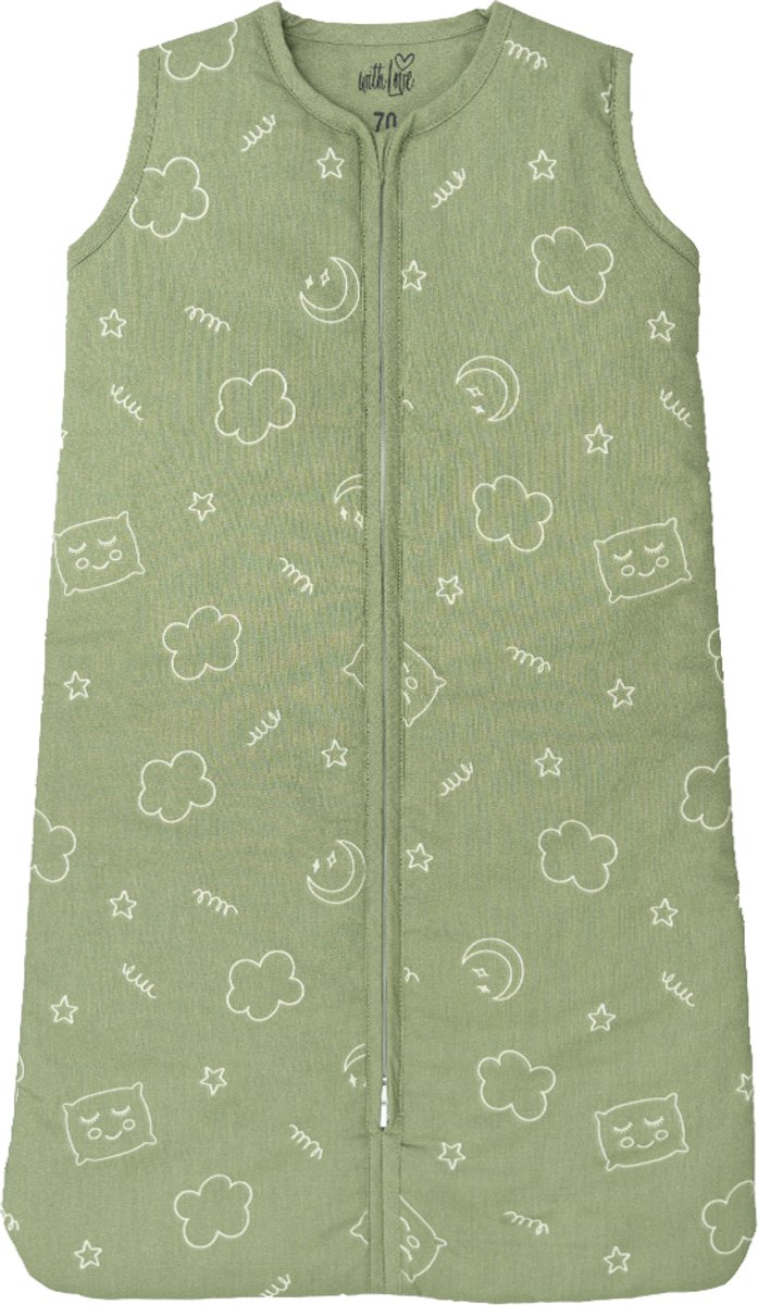 With Love Sleep Winter Slaapzak - Zonder Mouw - Groen - 90 cm