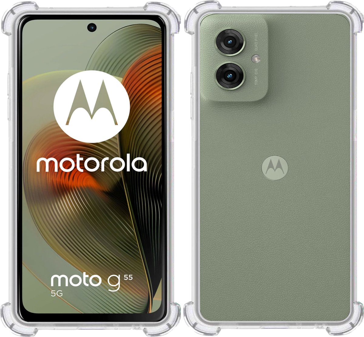 Hoesje geschikt voor Motorola Moto G55 – Extreme Shock Case – Case Transparant