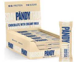 Pandy Eiwitreep - laag in suiker - Chocolate with Creamy Milk - protein bar - 18 x 35 g