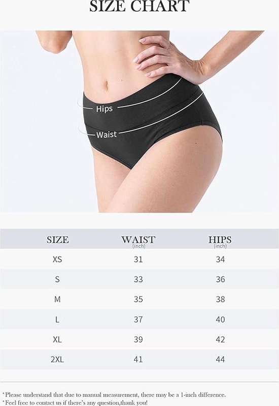 Qincao Sous-vêtements pour femme – Taille haute – Taille XXL – Doux – Respirant – Extensible