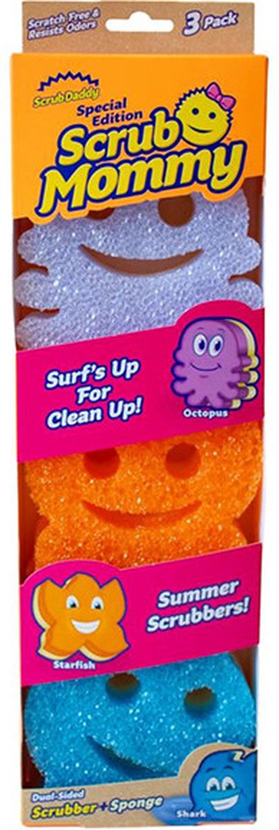 Goedkoopste Scrub Mommy - Dubbelzijdige spons met zachte absorberende en krasvrije schrobbende zijden - 3 Count