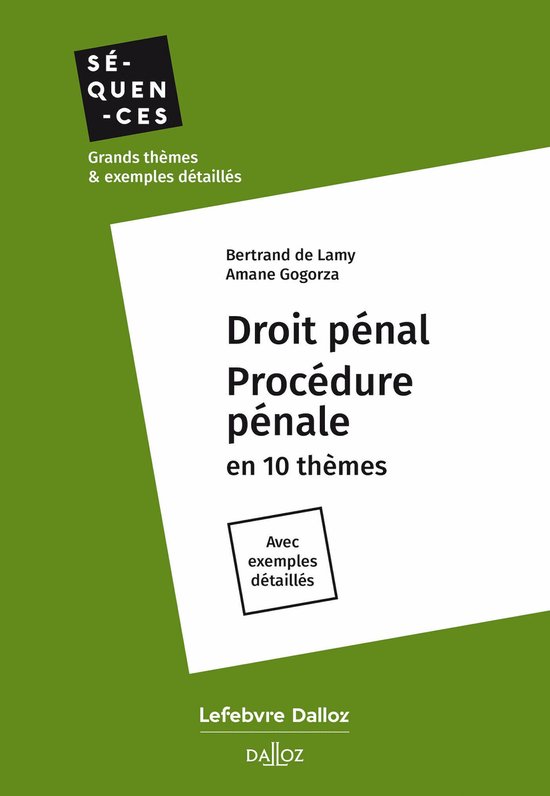 Séquences - Droit pénal Procédure pénale - En 10 thèmes - cover