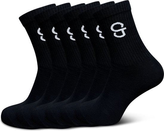 Meilleures chaussettes hautes - Chaussettes de Sport - 6 paires - Chaussettes 78% coton - Taille 35-38 - pour femmes et hommes - Chaussettes sans couture - chaussettes d'équipage