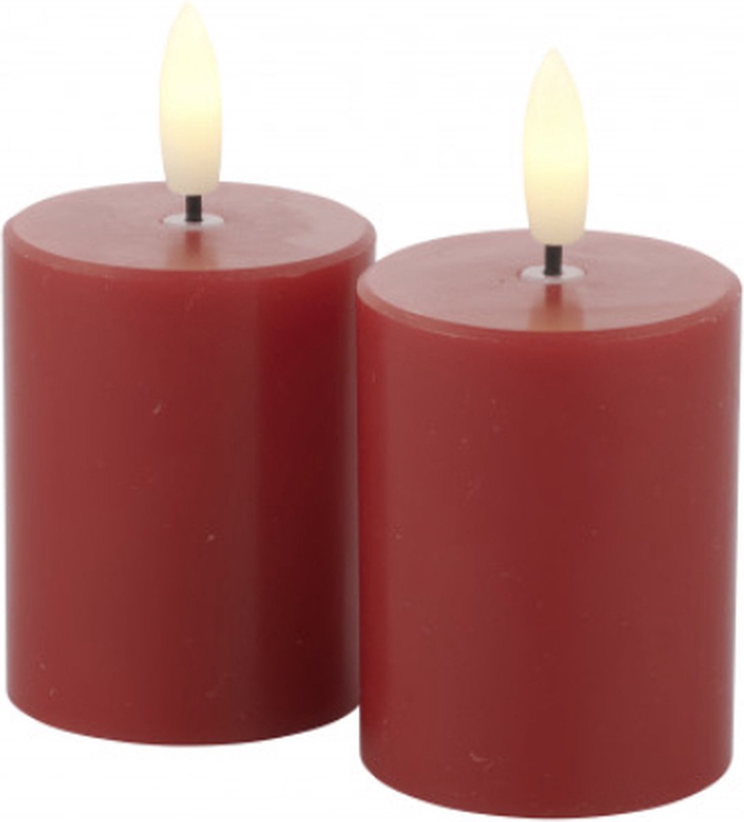 Sirius - Sirius Sille Mini LED kaars 2st Ø5xH6.5cm - Rood