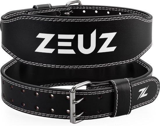 ZEUZ Ceinture de Levage pour Fitness & CrossFit – Ceinture d'Haltérophilie – Riem Powerlift & Haltérophilie – Zwart – Taille S