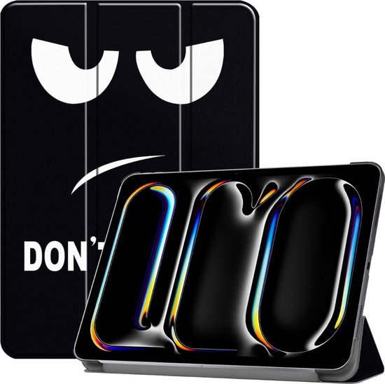 Hoozey - Housse de tablette adaptée à Apple iPad Pro (2024) - 13 pouces - Housse de tablette - Sleep Cover - Don't Touch Me