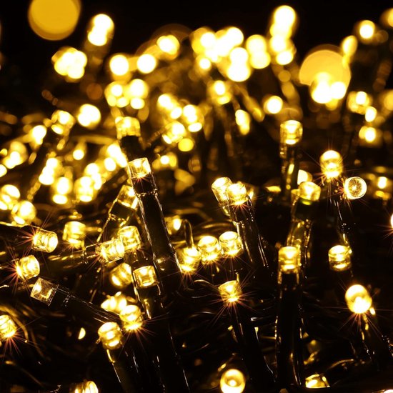 UISEBRT LED Kerstverlichting Buiten 50M 500LED – Gekleurde Lichtsnoer Met 8 Modi, IP44 Waterdicht & Geheugenfunctie