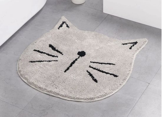 CHPN - Badmat - Douchemat - Katten badmat - Badkamer Accessoire - Badkamer textiel - Badmat Antislip - Kat - Grappige badmat