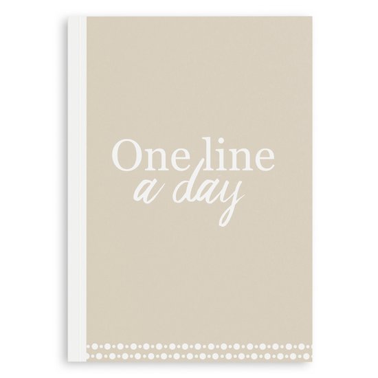 Fyllbooks - One Line A Day dagboek - Herinneringsboek - Vijfjarig Invulboek - Beige