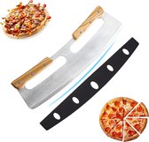 Pizzasnijder | Pizzaschep | Pizzaschneider - Pizzaroller Van Hoogwaardig Roestvrij Staal Pizzapeddel Voor Het Bakken Van Zelfgemaakte Pizza En Brood Taarten En Koekjes 2 Stuks