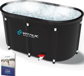 Premium XL ijsbad (100cm) incl. ONLINE sportschema - Zit en lig bad voor Volwassenen - Ice Bath bucket opblaasbaar Dompelbad | Vitalic