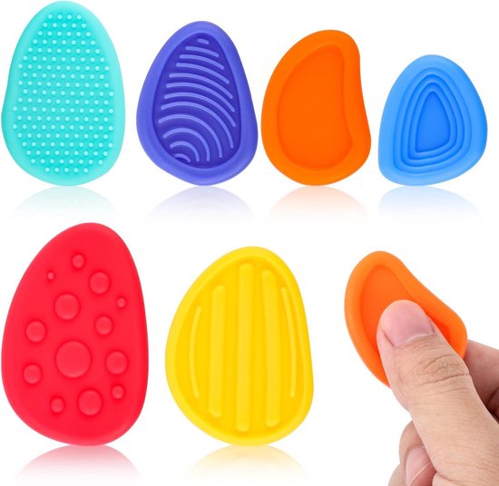Fidget Toys Sensory Stones, stressvermindering voor volwassenen, sensorisch speelgoed, stresskalmerend speelgoed voor stress, angst, adhs en autisme, 6 stuks