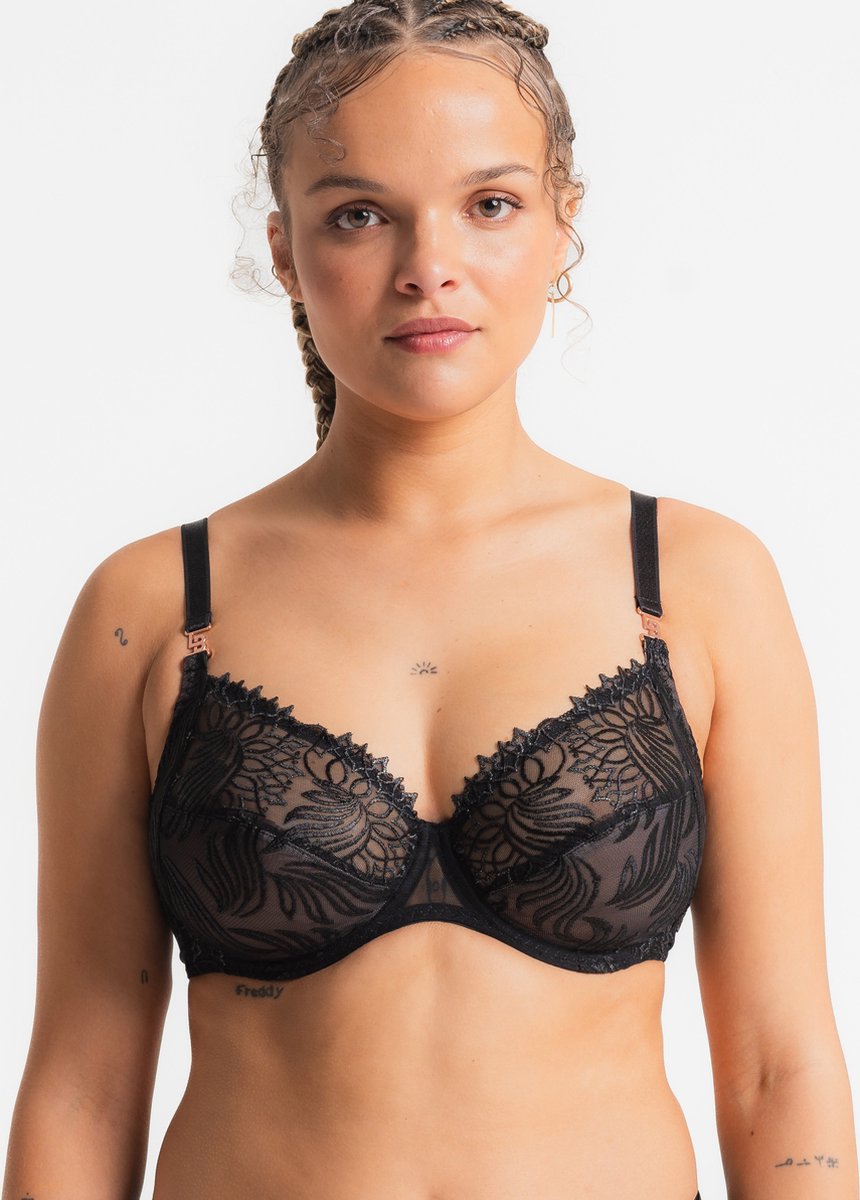 Louisa Bracq - Swan Beugel BH - maat 85E - Zwart