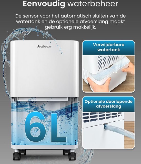 Pro Breeze OmniDry Luchtontvochtiger 12L/dag