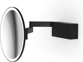 Cosmetische LED spiegel - VISION R 5x, mat zwart.