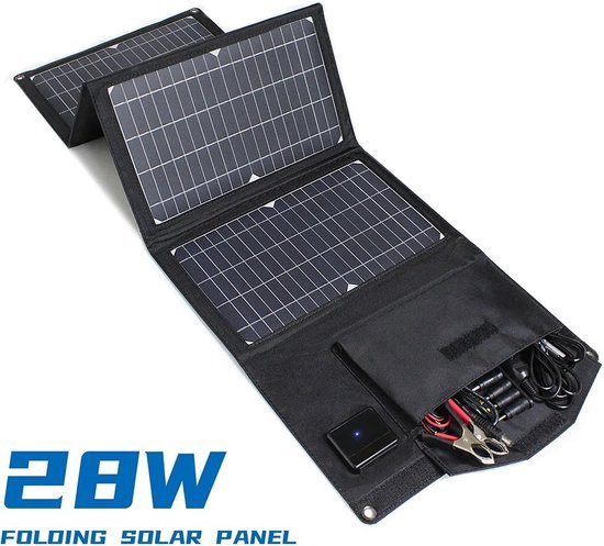 20W Draagbaar Zonnepaneel, Opvouwbare USB-zonnepaneeloplader, IP65 Waterdicht, USB5V-uitgang