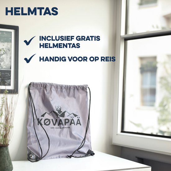 Køvapää® Salo - Zilvergrijs - M/L - Fietshelm - 56-61 cm - Gemakkelijke Magneetsluiting - Fietshelm Heren - Fietshelm Dames - Fietshelm Volwassenen van Køvapää — afbeelding 3