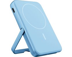 Fresh 'n Rebel Magnetische Powerbank 5000 mAh - MagSafe geschikt - Draadloze Powerbank iPhone - USB-C - Vivid Blue