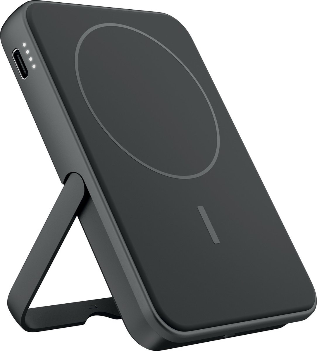 Fresh 'n Rebel Magnetische Powerbank Draadloos - 5000 mAh – Geschikt voor iPhone - MagSafe Powerbank - Storm Grey - Fresh - €34,99
