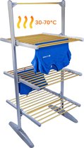 Bol.com Premium Elektrisch Wasrek met Verwarming 300W - Droogtoren - Elektrisch Droogrek - Wit - Silvergear aanbieding