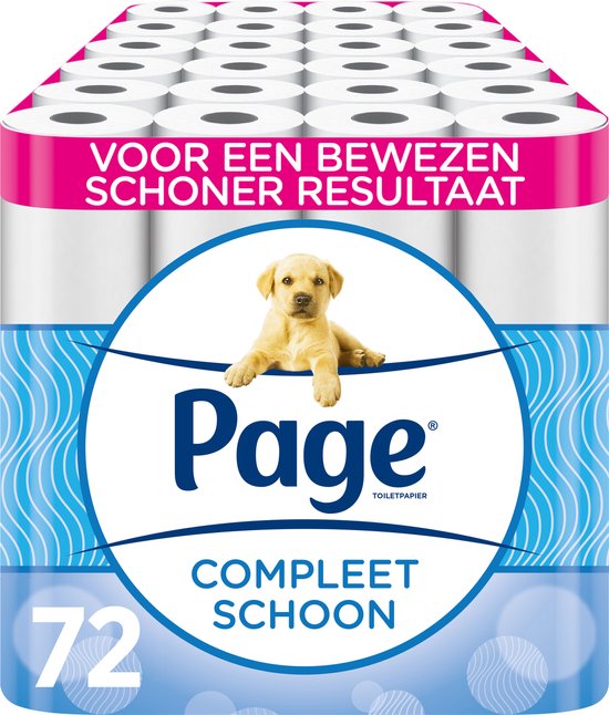 Page / Scottex toiletpapier - 72 rollen - Compleet Schoon wc papier - met een vleugje katoen