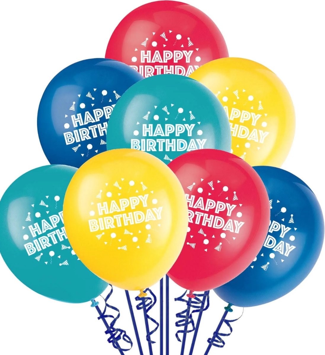 Happy Birthday Ballonnen 12 Stuks | Verjaardagsballonnen | Feest Ballonnen | Helium Ballonnen | Latex Ballonnen | Birthday Balloons | Feest Decoratie | Gekleurde Ballonnen | 23 cm | Happy Birthday