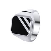 Chevalière homme argent Onyx