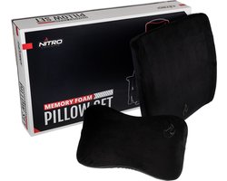 Nitro Concepts Memory Foam Kissen-Set - schwarz/schwarz