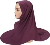 Hoofddoek - Hijab - Dames - Abaya - Sjaal - Islamitische Kleding - Moslim Kleding - Alhamdulillah - Paars