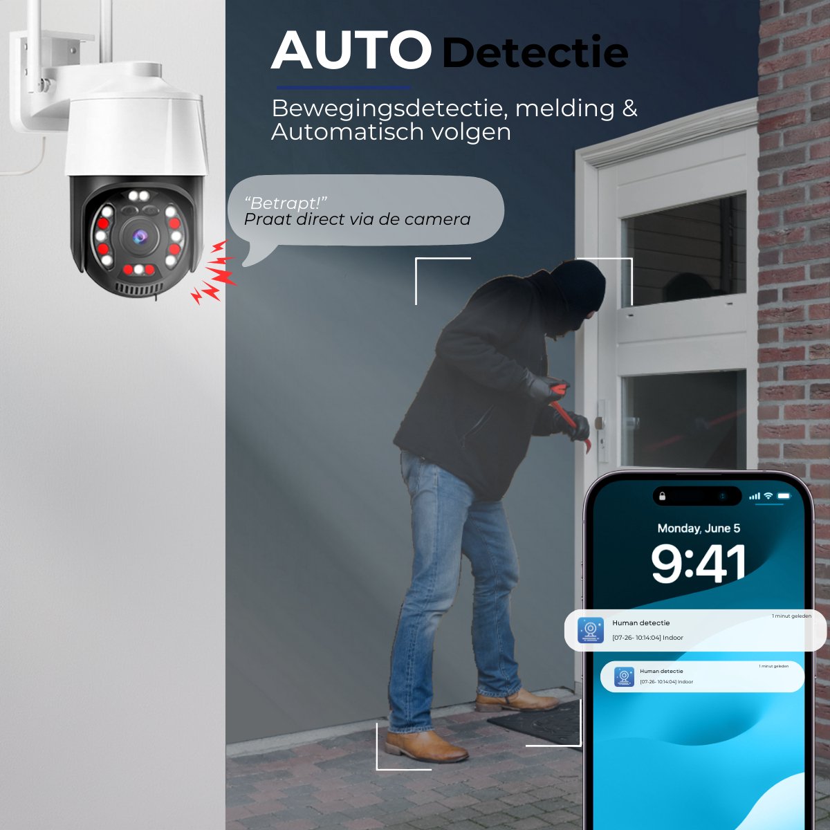 Camux Cam-VisionX Beveiligingscamera Buiten IP66 - 3MP 2K Camera - Buitencamera met Nachtzicht - Wifi met App - Security Camera – foto 5