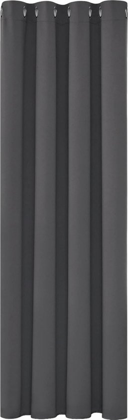 Rideau - Luxe, Occultant - 150*200 cm - Grijs - 1 Pièce - prêt à poser - avec trous