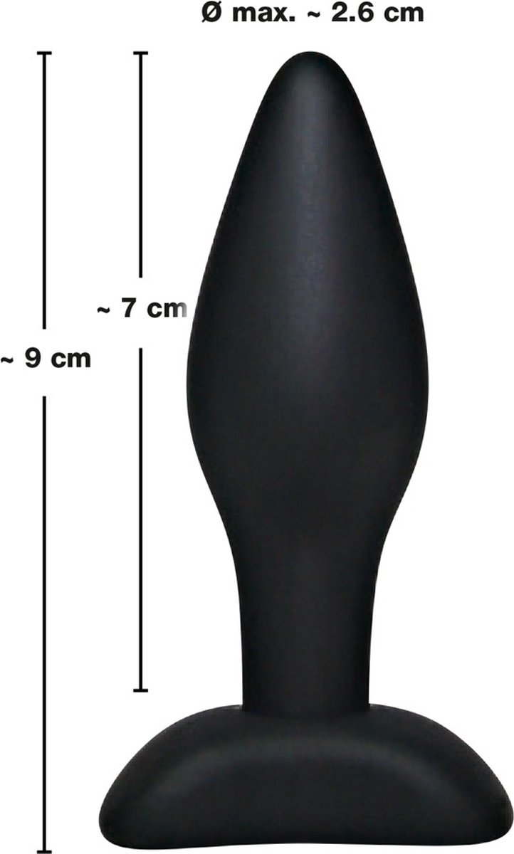 Goedkoopste Black Velvets Zwarte Siliconen ButtPlug