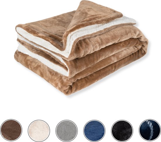 Flanel Deken Blauwe Streep Zachte Comfortabele Omkeerbare Sherpa Fleece Plaid Deken Luxe Grote Flanellen Plaids Voor Sofa Slaapbank 150x200 Cm