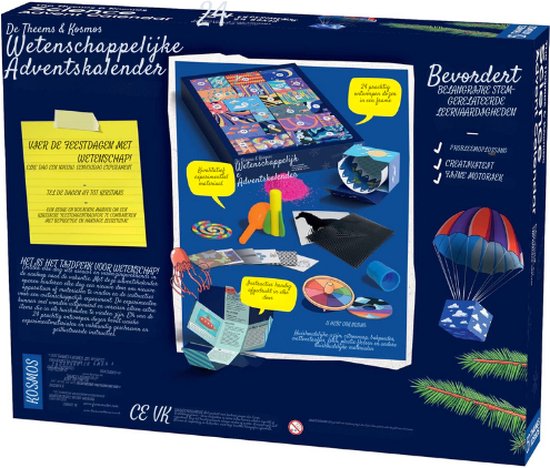 STEM Adventskalender - Klassieke Experimenten Scheikunde Biologie en Natuurkunde - Science Kits voor Volwassenen en Kinderen Leeftijd 8+ - 661007