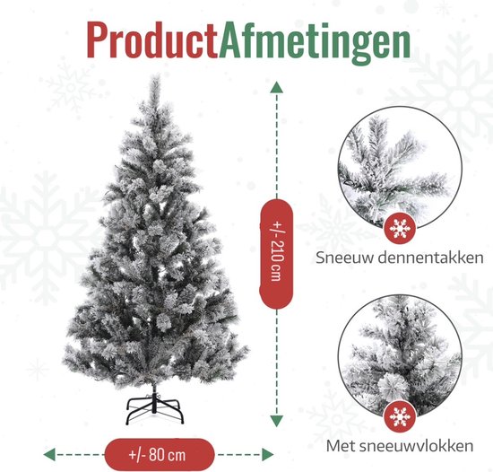 Nobilis Kerstboom Sneeuw – 60CM | Bloemen van de Gier