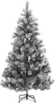 Meisterhome 210 cm Levensechte Kerstboom met Sneeuw & Frost - Prachtige Groen-Witte Sneeuwbedekking, 2180 Uiteinden kunst kerstboom - - Inclusief Standaard – Creëer een Magische Kerstsfeer!