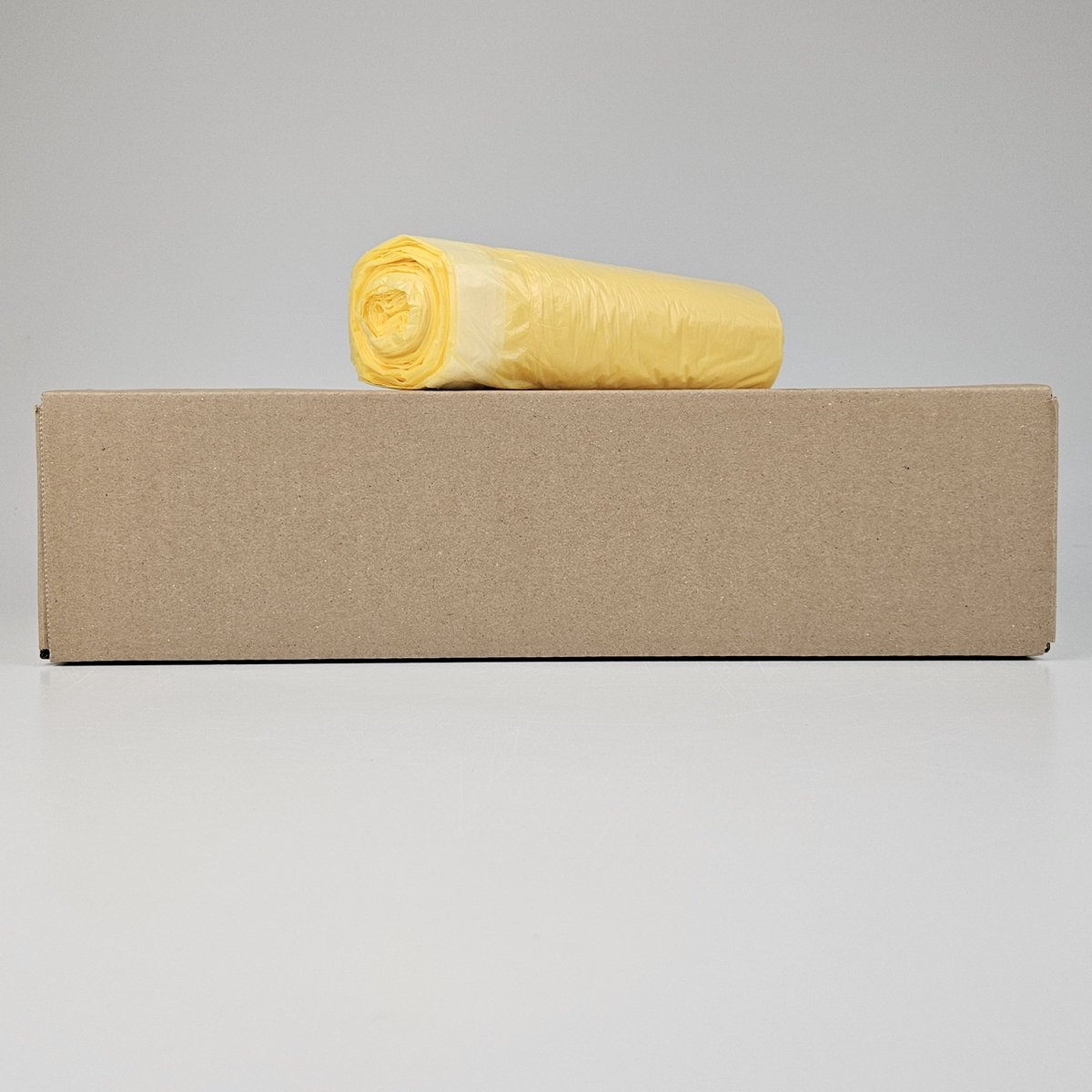 Goedkoopste Gele Vuilniszakken | Trekband | 500 Zakken | 60 Liter | HDPE | 25 My | 64x71 cm - Vuilniszakken Geel, Huisvuilzakken 60 Liter, Gele Vuilniszakken 60 Liter, Trekbandzakken 60 Liter