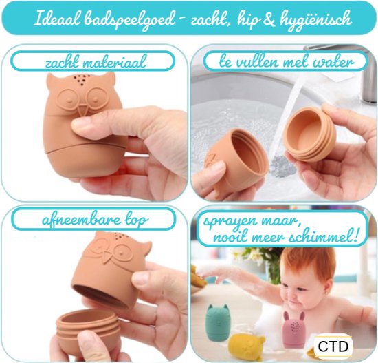 Dino Badewannenspielzeug Geschenk - Leuchtend für 1-4 Jahre