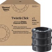 Tommee Tippee Twist & Click geavanceerde luieremmer navullingen (cassettes) met meerlaags antibacterieel folie, verpakking met 3 stuks (verpakking kan variëren)