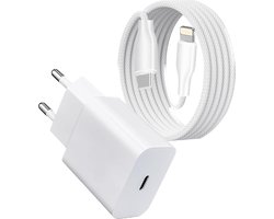 Snellader Set geschikt voor iPad en iPhone - Oplader - 2 Meter