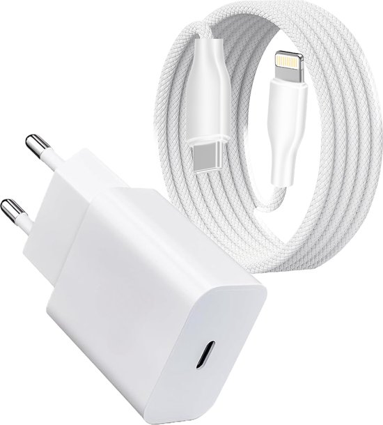 Snellader Set geschikt voor iPad en iPhone - Oplader - 2 Meter