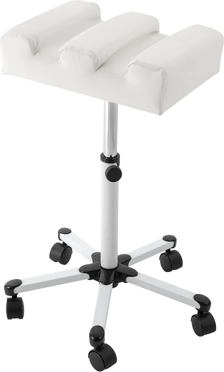 Goedkoopste Pedicurekruk Hoogte Verstelbare Voetsteun Pedicure met Wielen Professionele Pedicure Beenondersteuning Pedicure Schoonheidssalon Spa (Wit