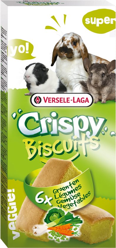 Foto: Versele laga crispy biscuit knaagdier a 6 konijnensnack groente 70 g