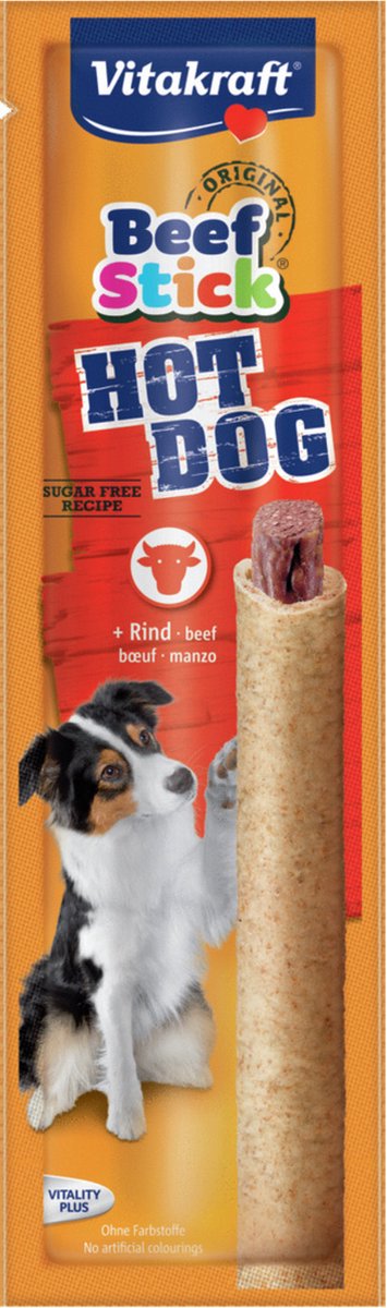 Vitakraft beefstick hot dog 1st.