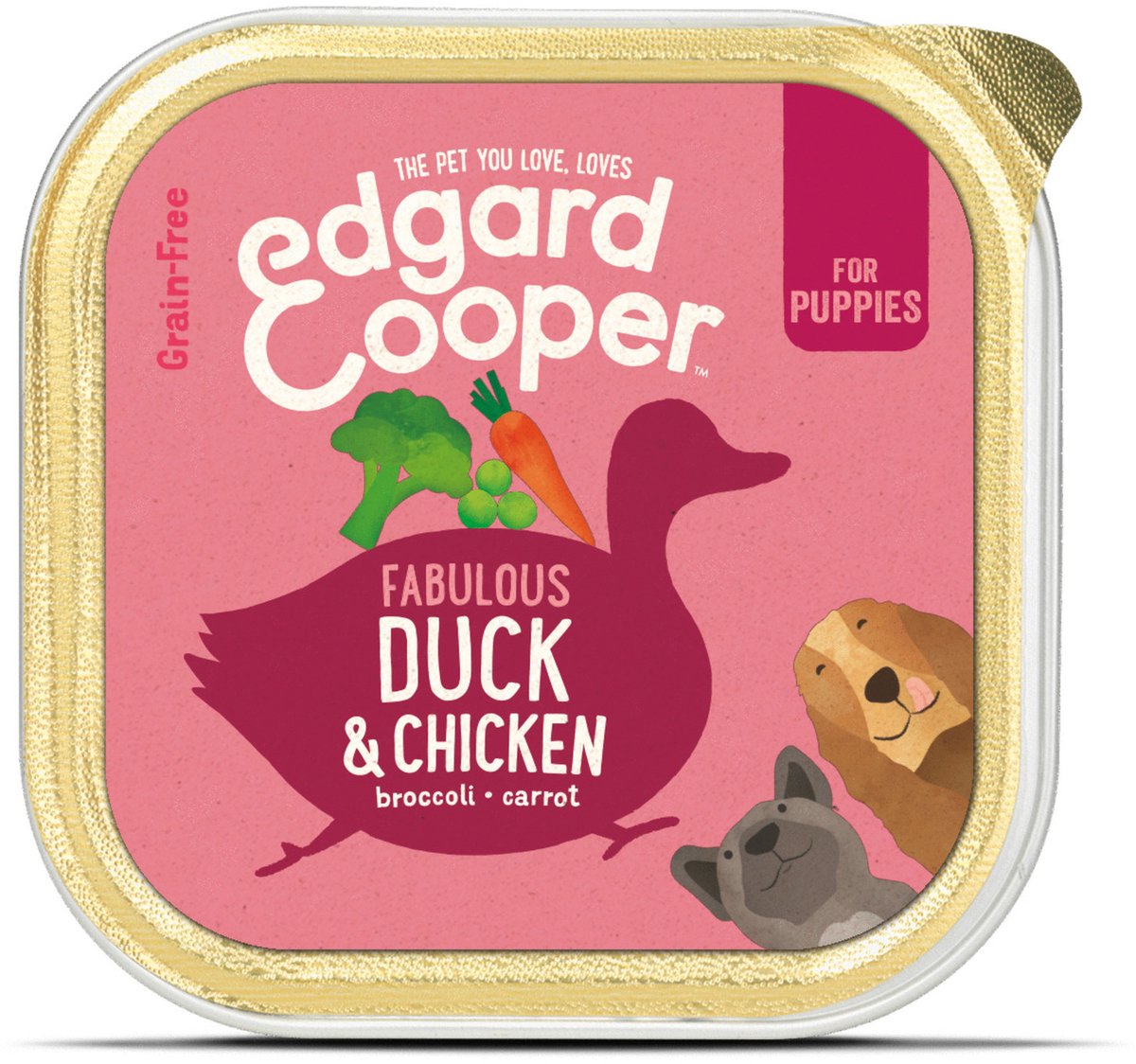 Edgard & Cooper Puppy - Hondenvoer - Eend - Kip - 150 gram