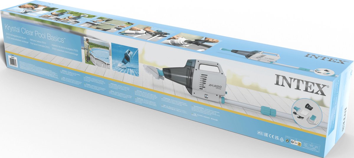 INTEX Zwembadstofzuiger oplaadbaar wit