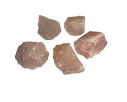 5 stukjes ruwe rozekwarts - 3 a 4 cm